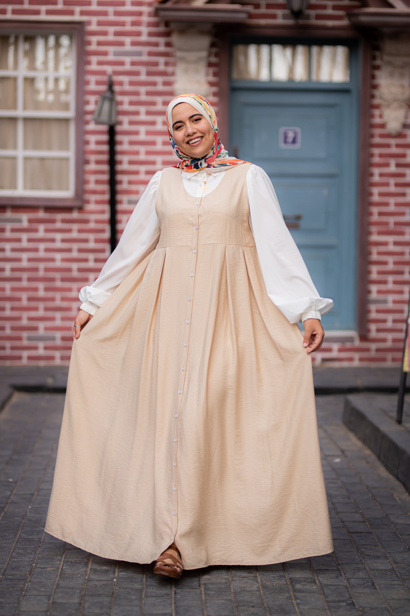 Cut Dress with attached sleeves
