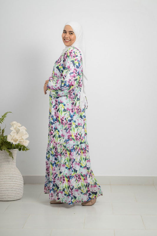 Fully lined chiffon dress