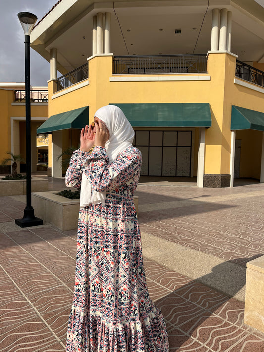 Velvet colorful dress