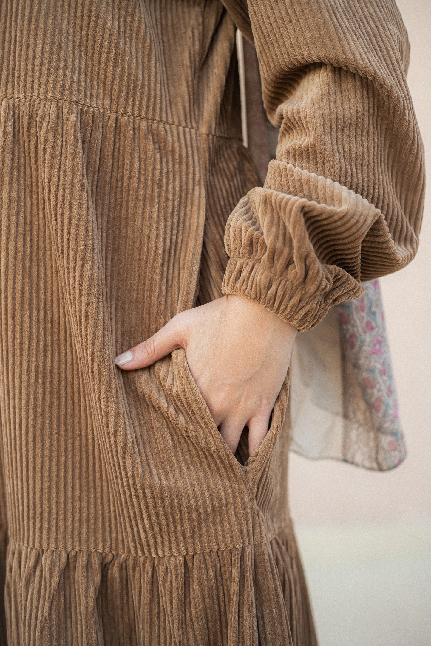 Velvet camel Dress