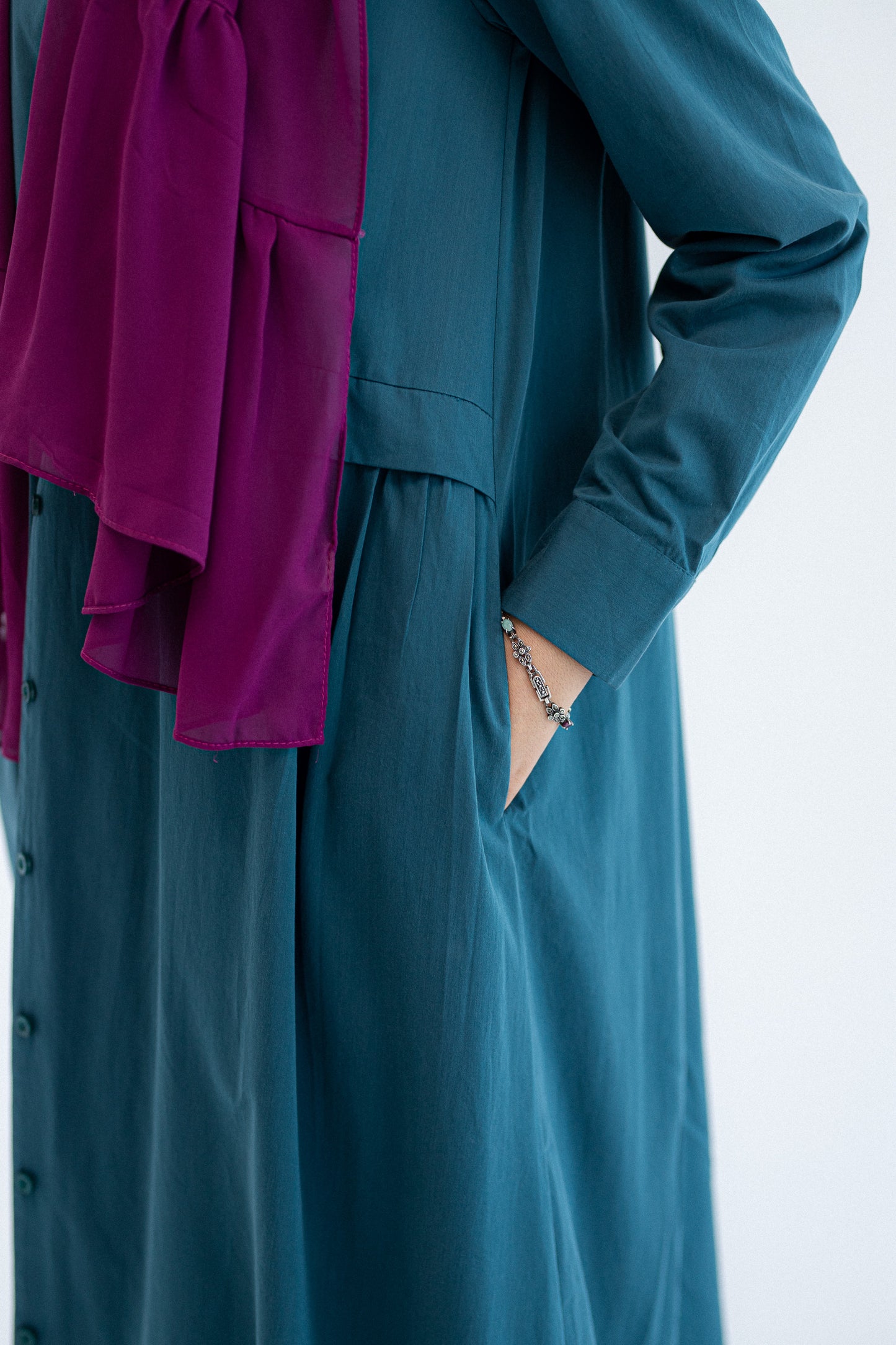 Teal Abaya Dress