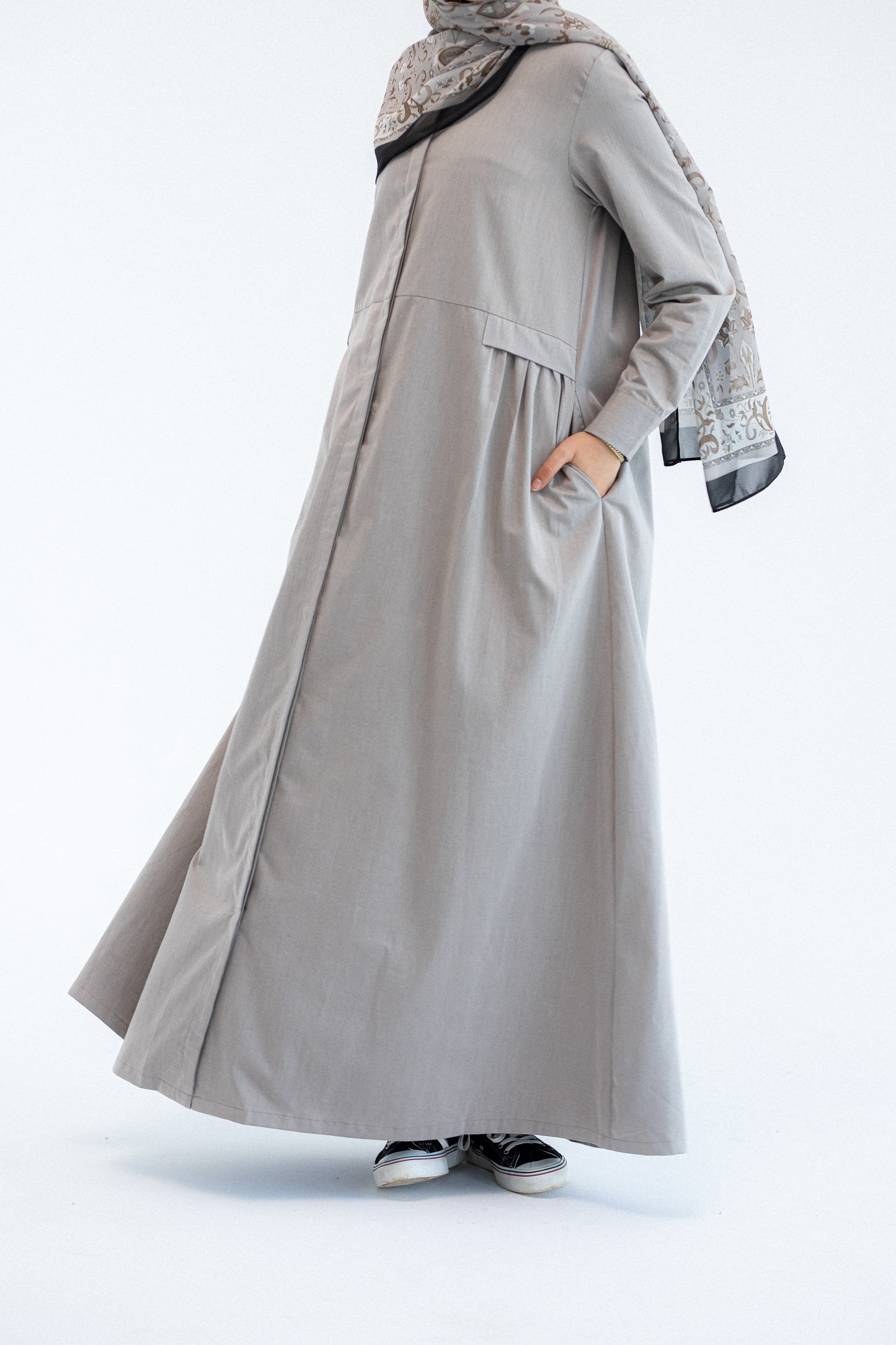 Gray Abaya Dress