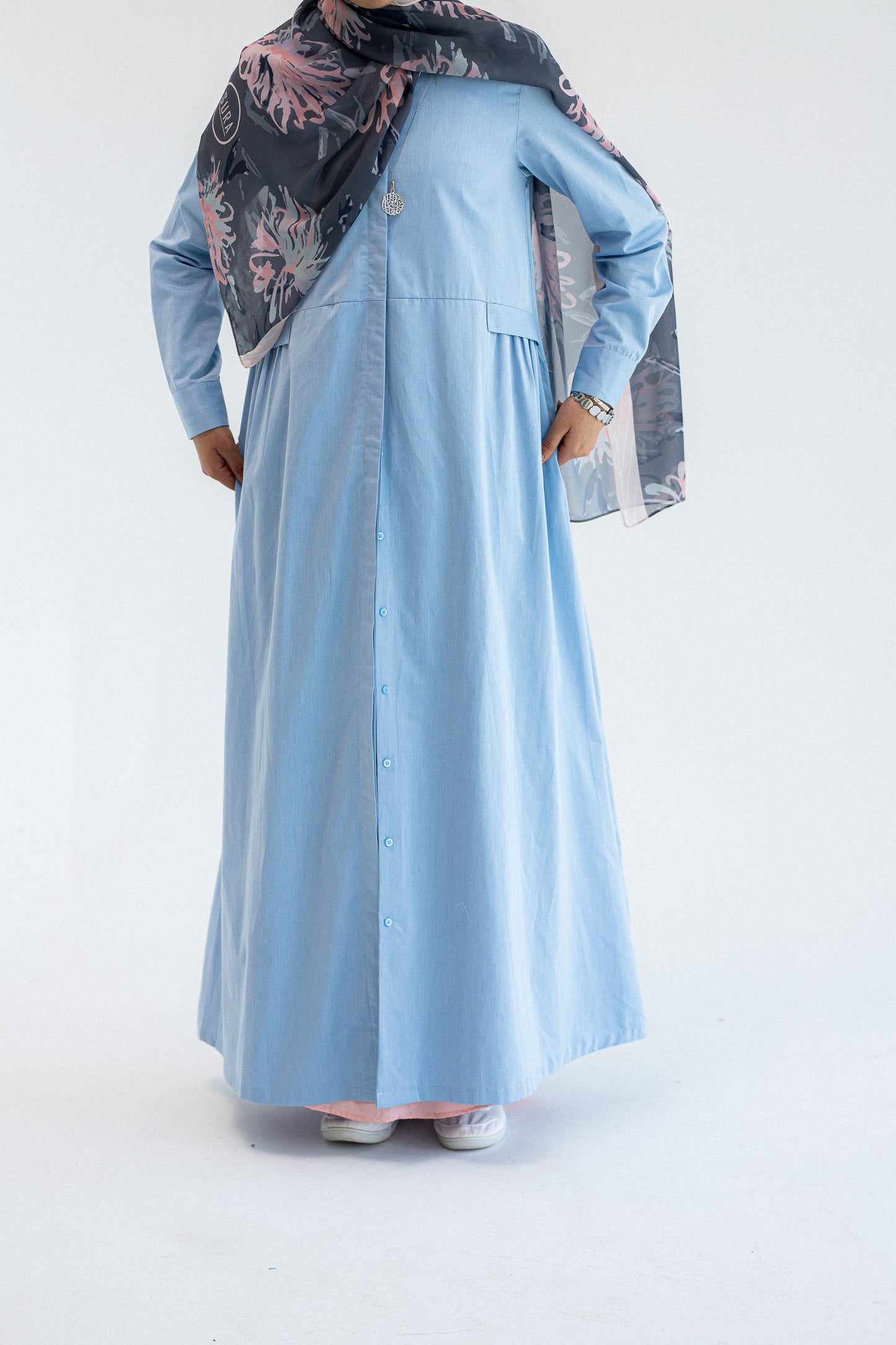 Sky Blue Abaya Dress