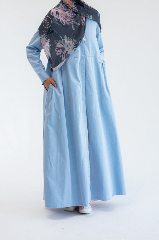 Sky Blue Abaya Dress