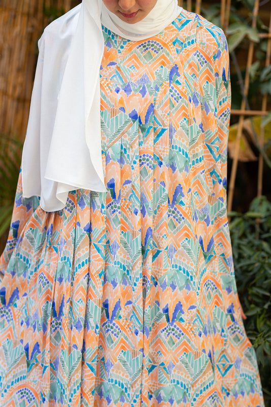 Colorful shoulder dress