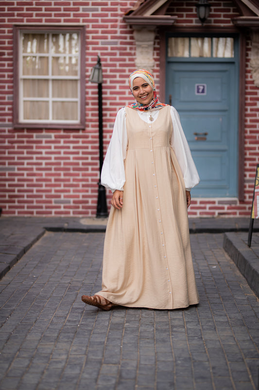 Cut Dress with attached sleeves