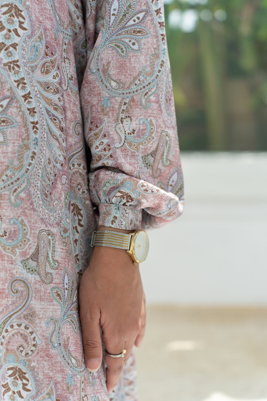 Paisley satin dress