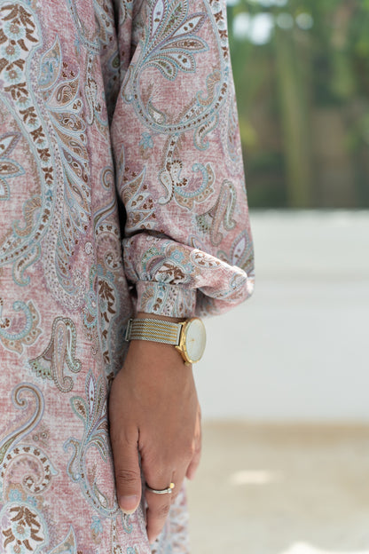 Paisley satin dress
