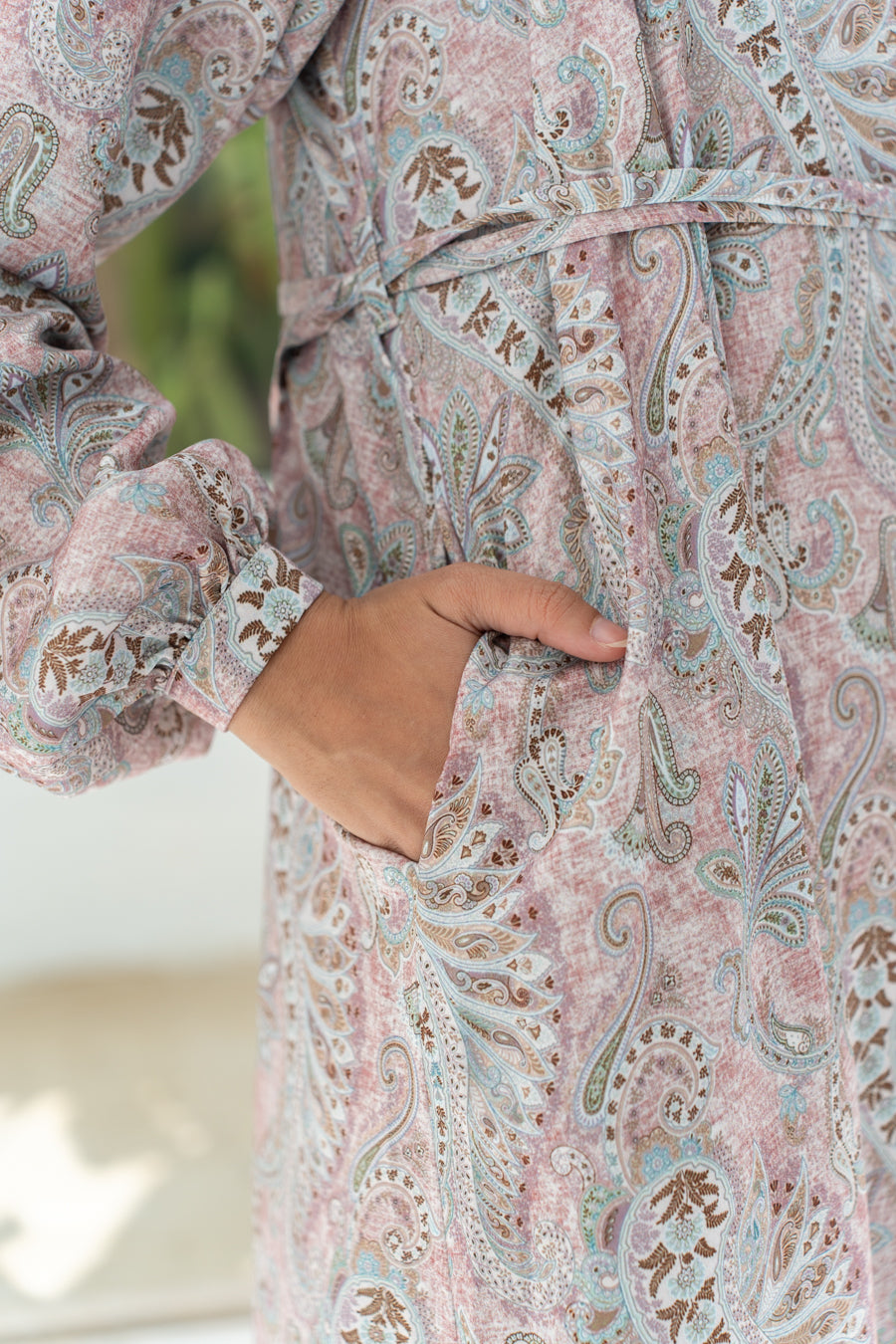 Paisley satin dress