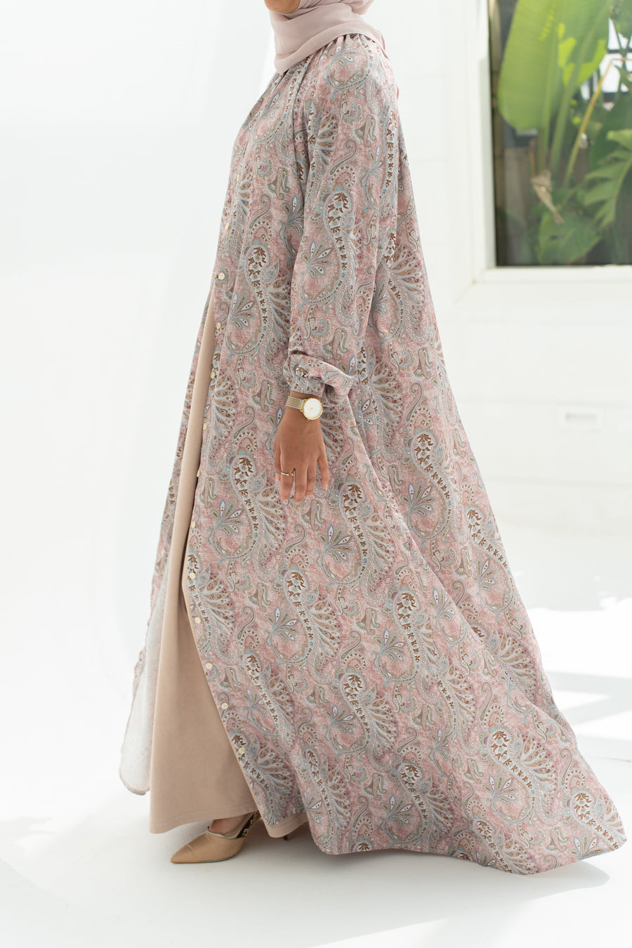 Paisley satin dress