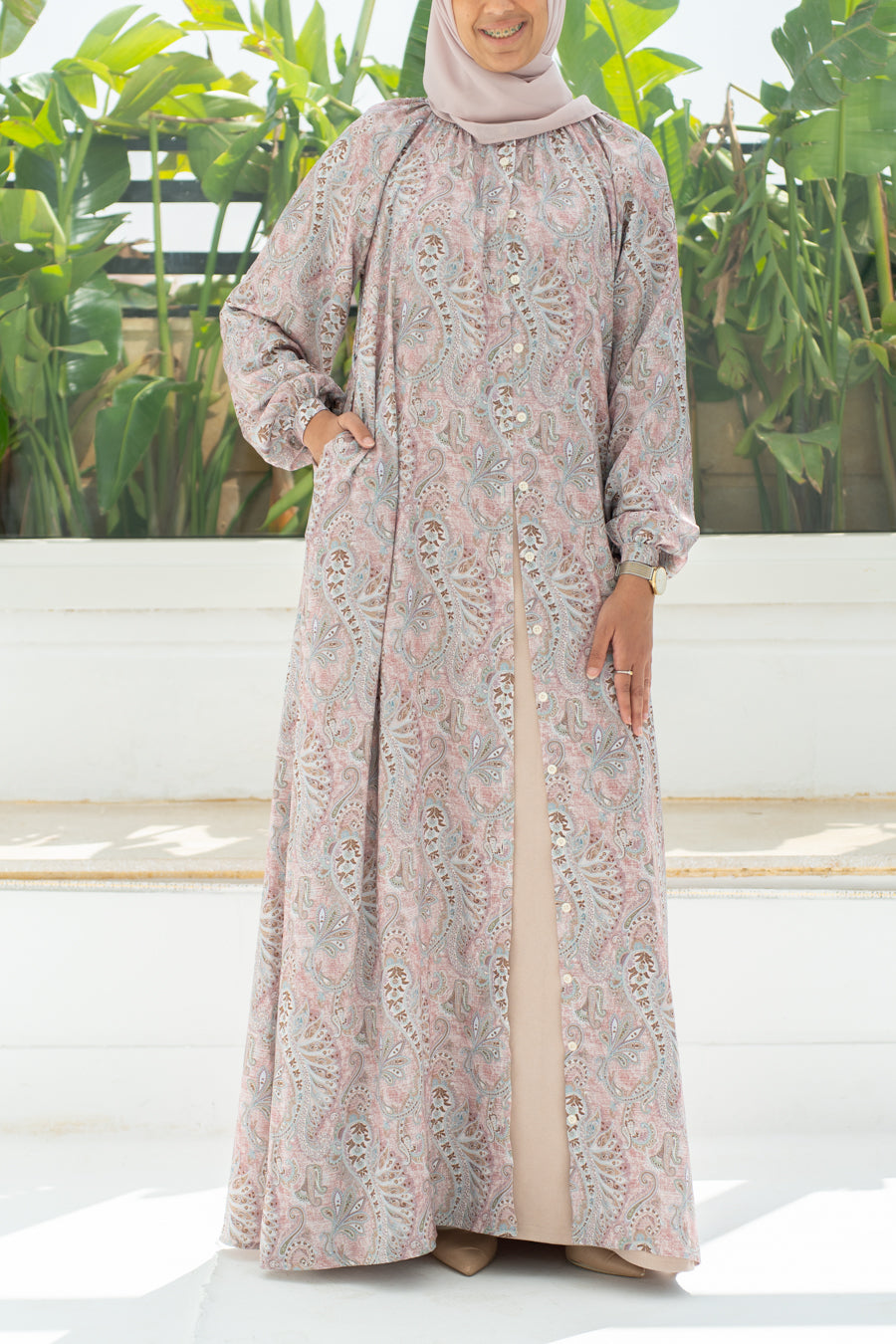 Paisley satin dress