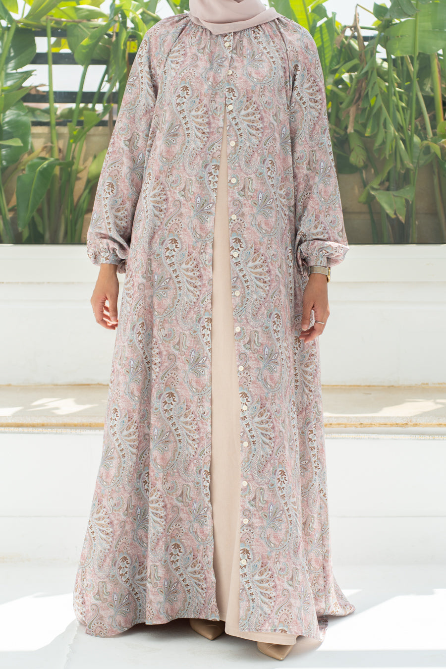 Paisley satin dress