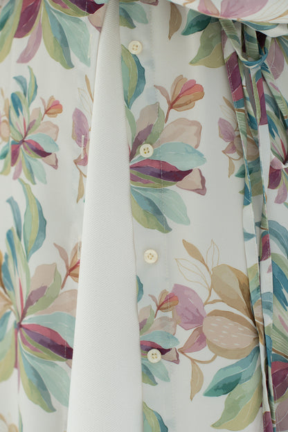 Floral satin dress