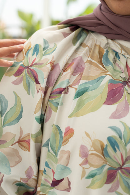 Floral satin dress