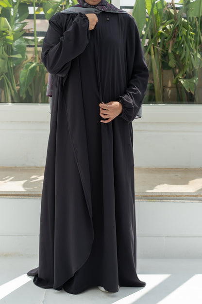 Two-Layer Dark gray Abaya