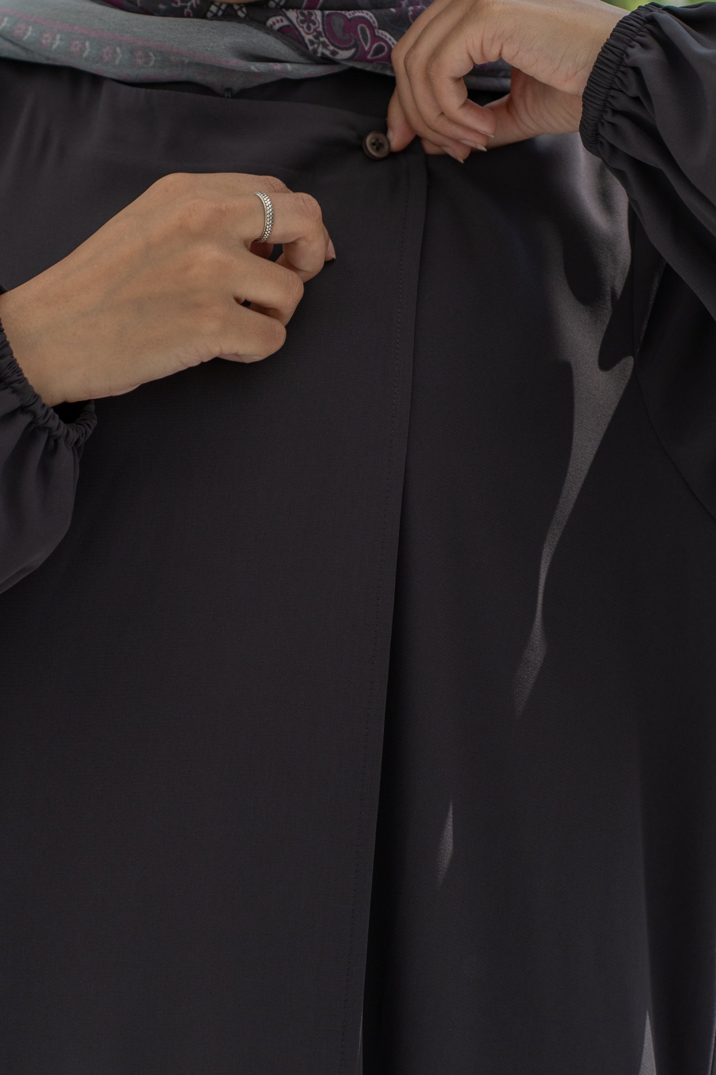 Two-Layer Dark gray Abaya