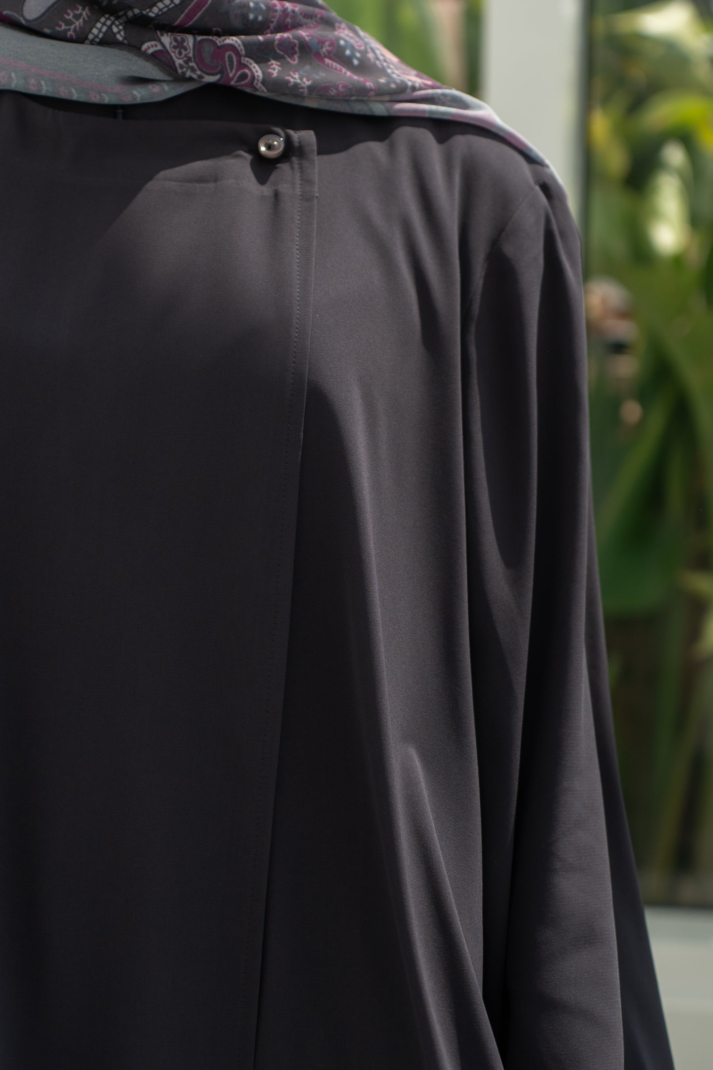Two-Layer Dark gray Abaya