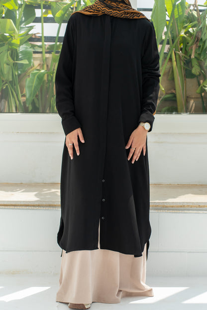 longline Black tunic