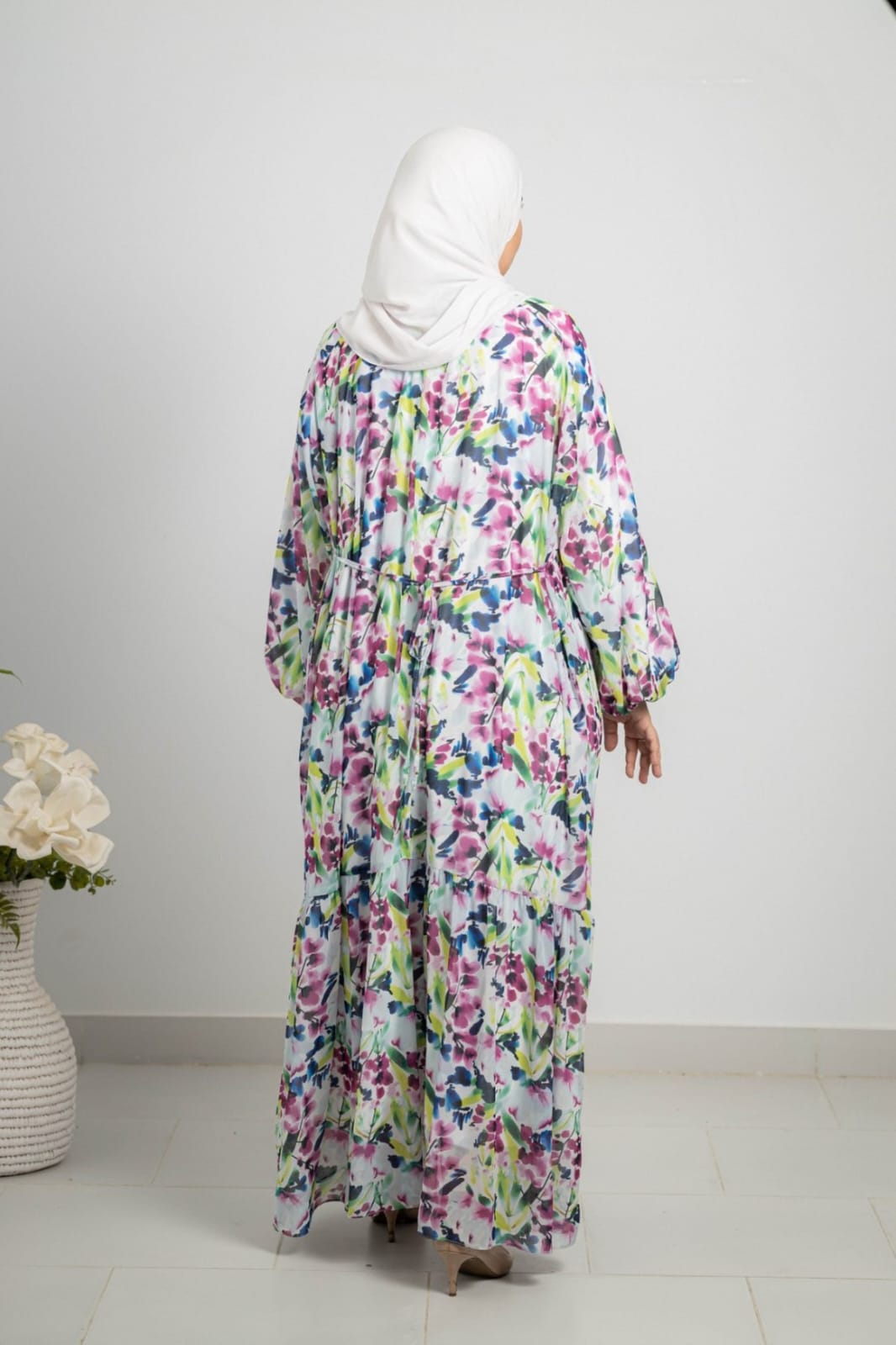 Fully lined chiffon dress