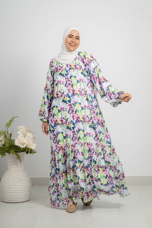 Fully lined chiffon dress