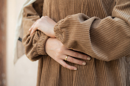 Velvet camel Dress