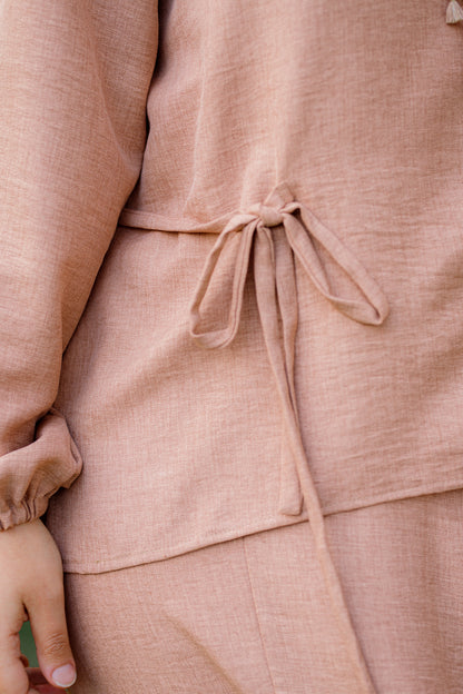 Tan Co-ord Linen Set