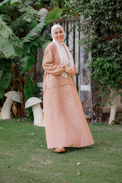 Tan Co-ord Linen Set