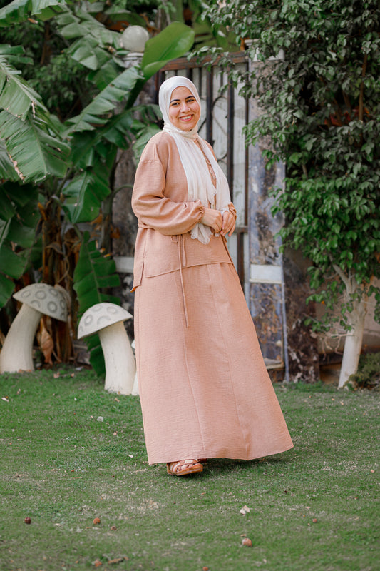 Tan Co-ord Linen Set