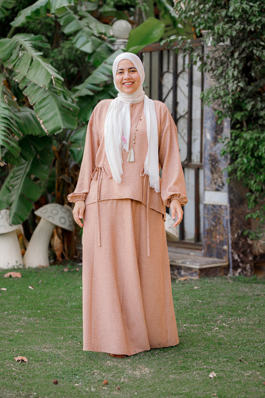 Tan Co-ord Linen Set
