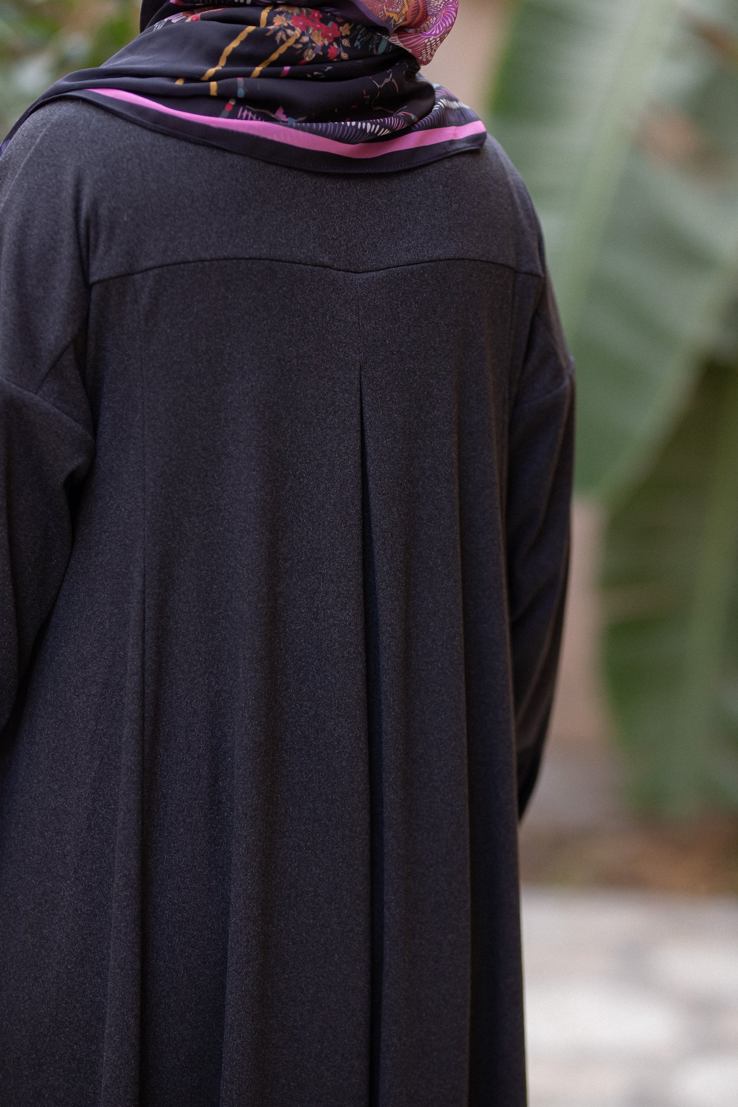 Suede-Knit black dress