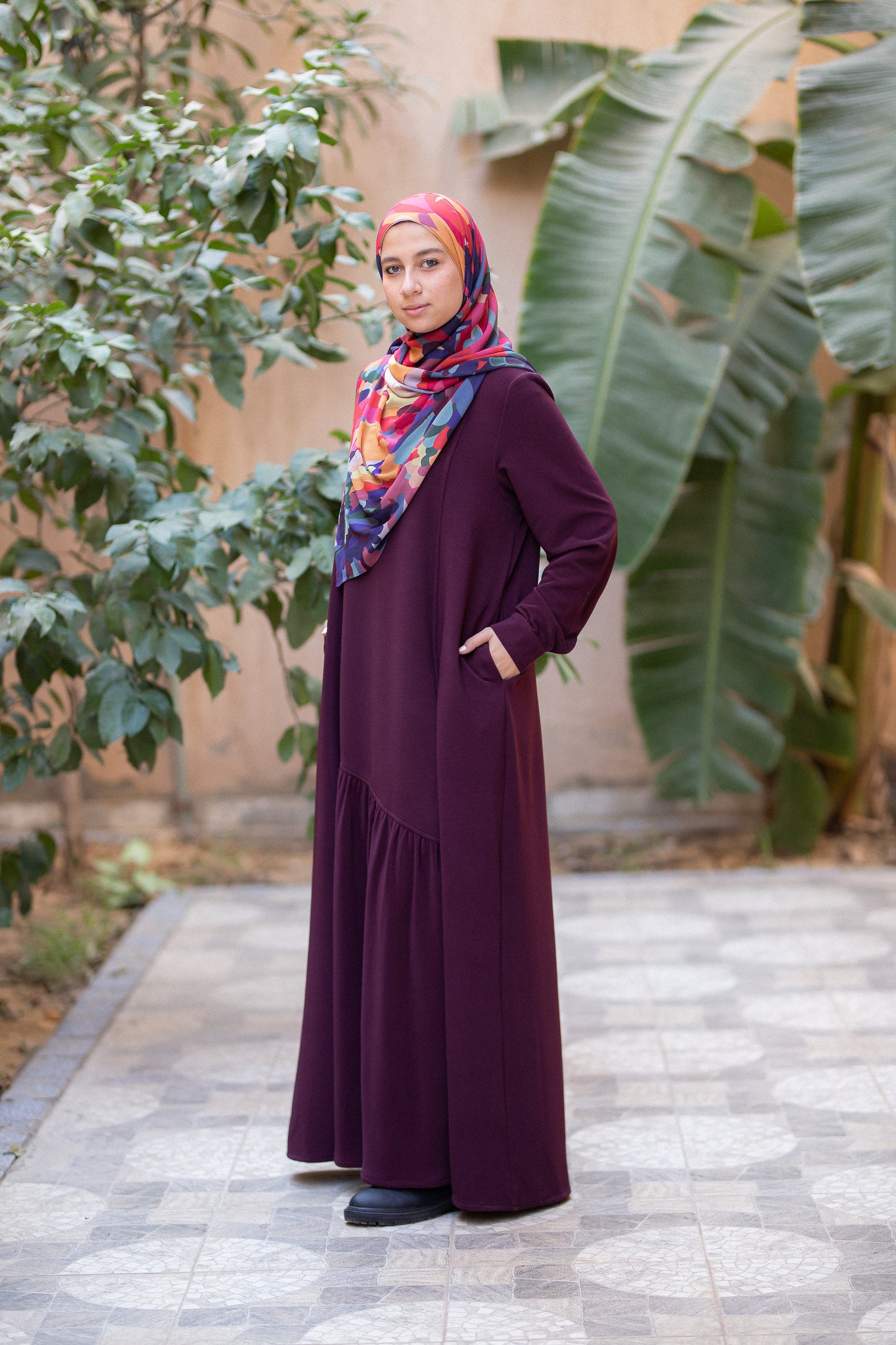 MB Burgundy dress
