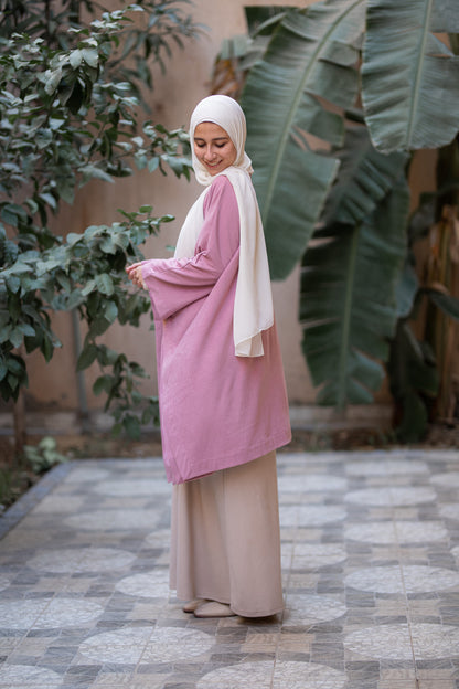 Knit Rose Poncho With belt