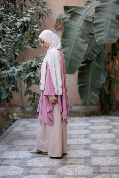 Knit Rose Poncho With belt