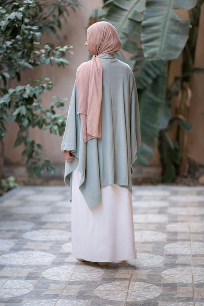 Knit Mint poncho with belt