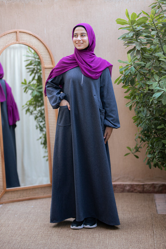 Black&Gray wool dress