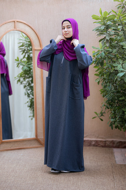 Black&Gray wool dress