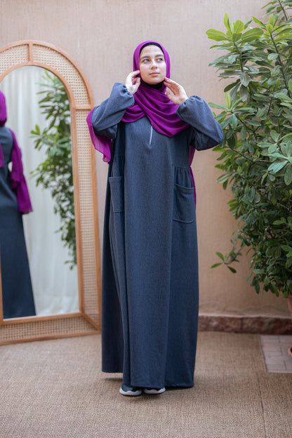 Black&Gray wool dress