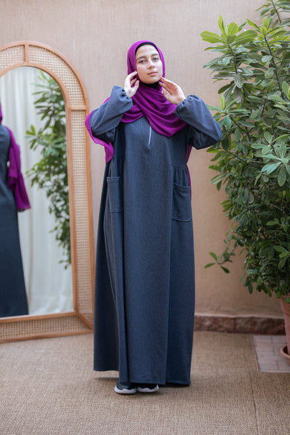 Black&Gray wool dress