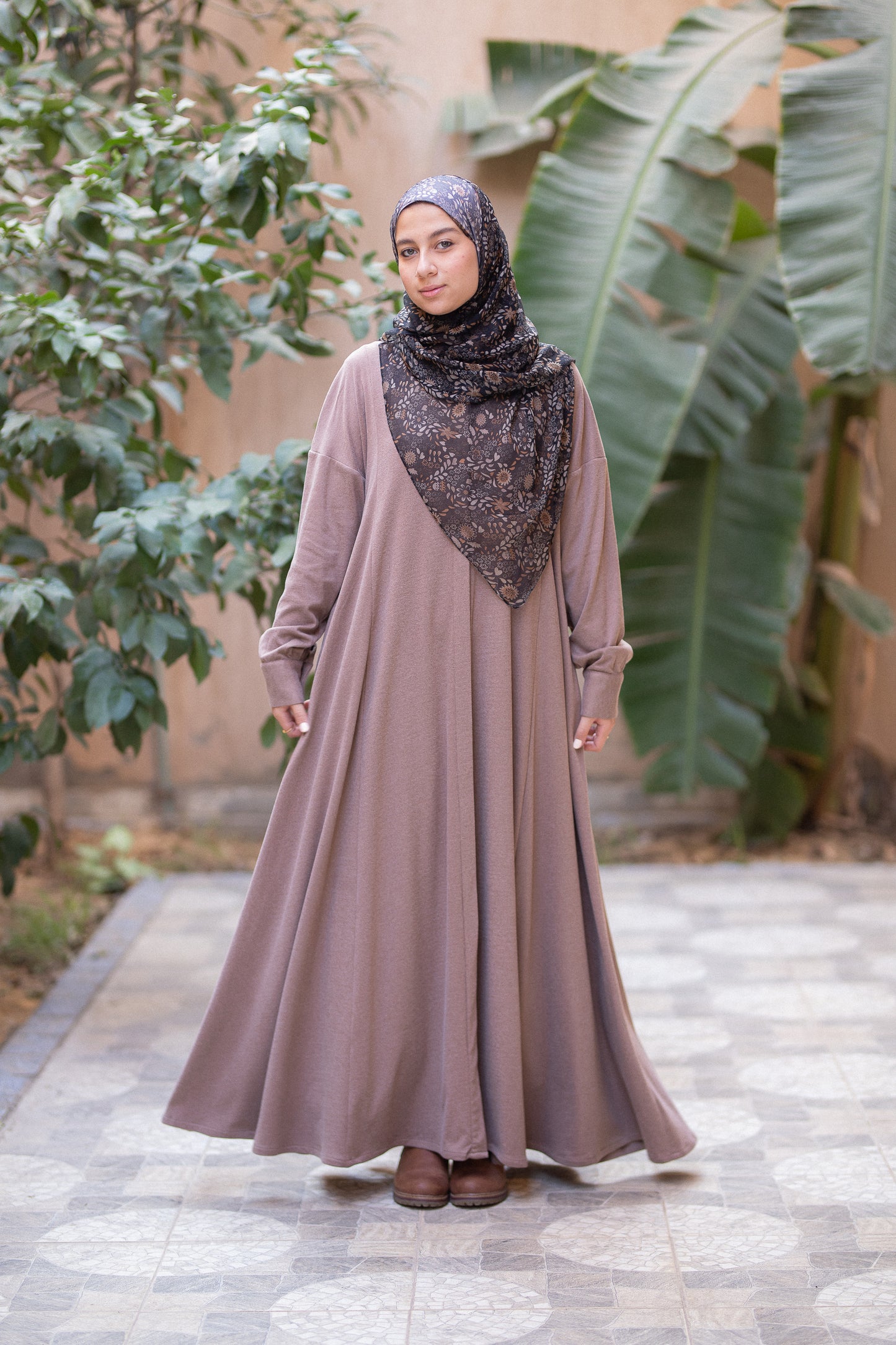 Suede-Knit Almond dress