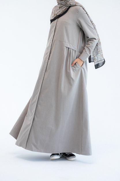 Gray Abaya Dress