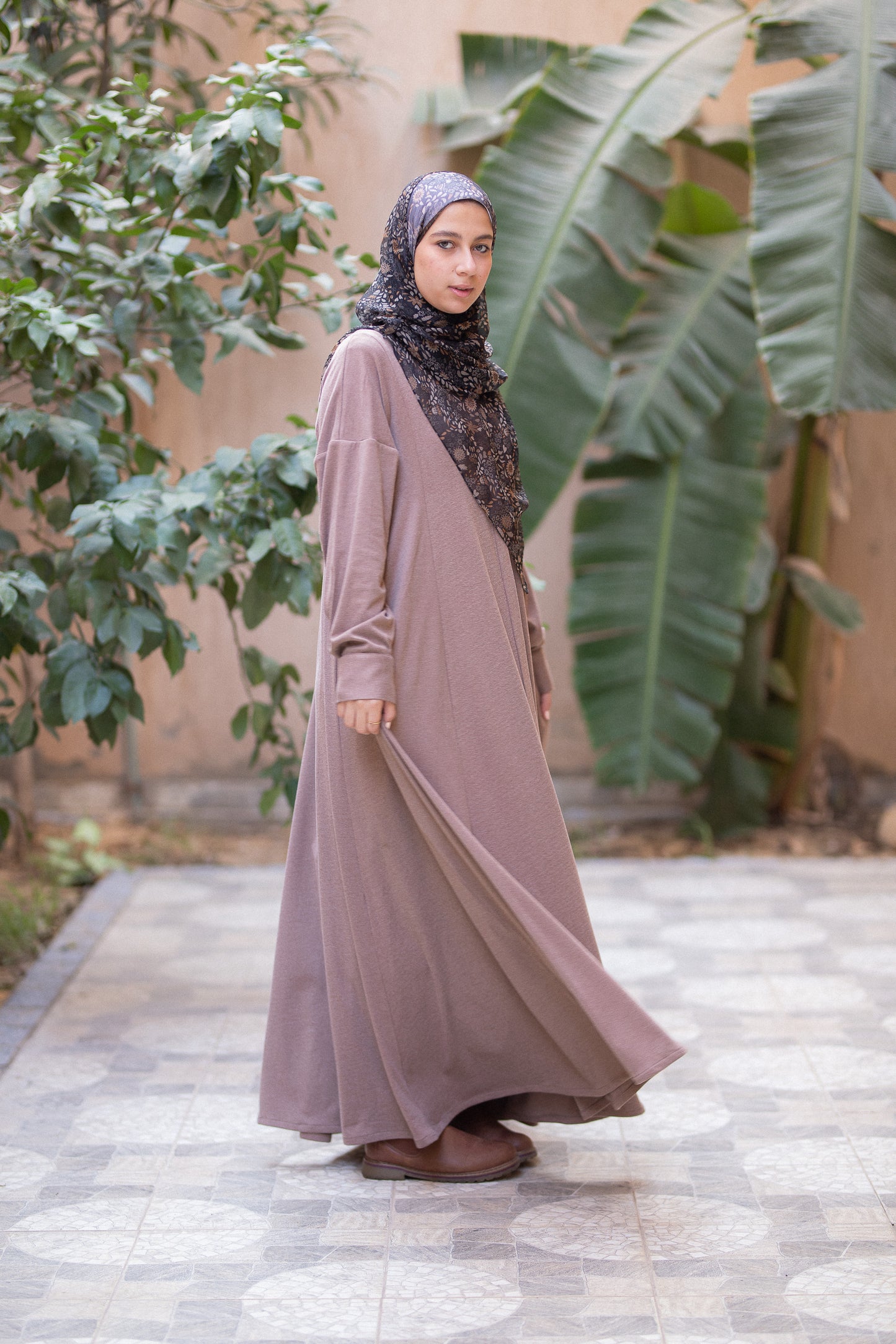 Suede-Knit Almond dress