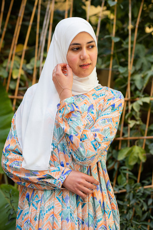 Colorful shoulder dress